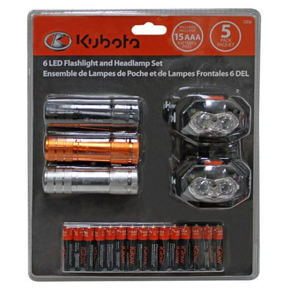 Kubota LED Flashlight & Headlamp Set