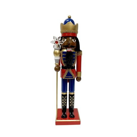 HOLIDAY TIME 15 INCH HEIGHT ETHNIC WOOD NUTCRAKER DECOR | Walmart Canada