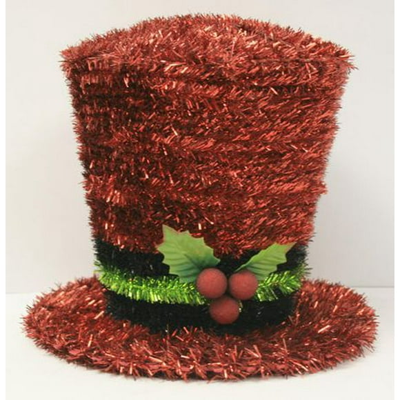 Holiday Time Tinsel Hat Decoration