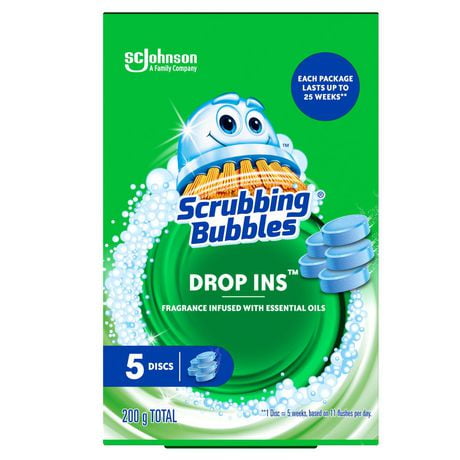 Scrubbing Bubbles® Drop Ins Toilet Bowl Cleaner, 5 Discs