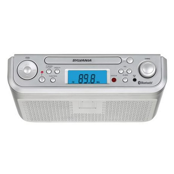 Radio-Réveil FM Bluetooth à montage sous les armoires avec lecteur CD de Sylvania
