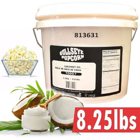 BullsEye Popcorn Huile de Coconut BLANCHE pour Maïs à éclater 3.785L