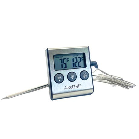 AccuChef Wired Thermometer with Stainless Steel Probe, Model 2280, Monitors Cooking Temperature