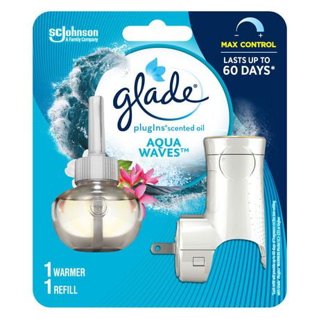 Glade Plugins® Air Freshener Oil Refill, Aqua Waves, 1 Warmer 1 Refill