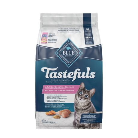 BLUE Tastefuls Sensitive Stomach Adult Natural Dry Cat Food | Walmart ...