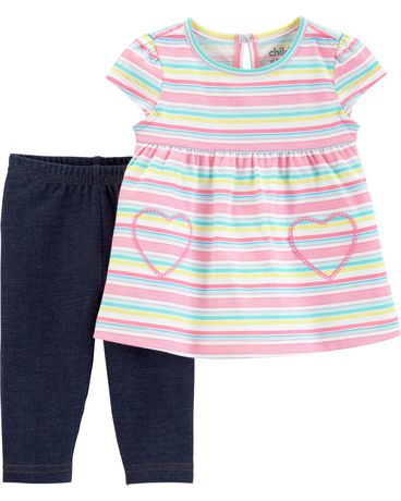 Child of Mine made by Carter's Newborn Girls 2pc set - heart | Walmart ...