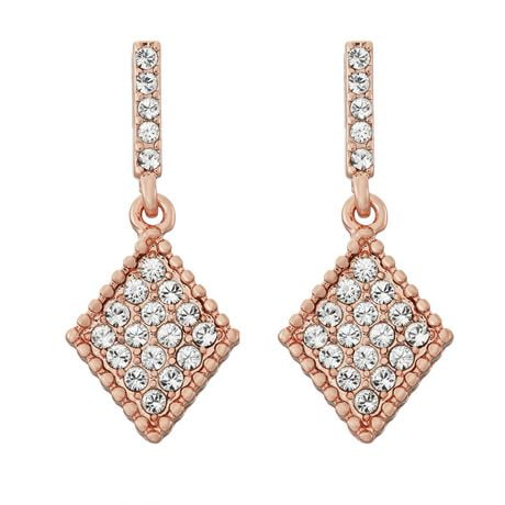 Quintessential Women s Diamond Crystal Bead Trim Dangle Earring Walmart Canada