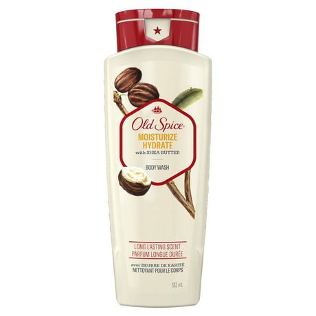 Old Spice Men's Body Wash Moisturize with Shea Butter, 532mL (18 oz)