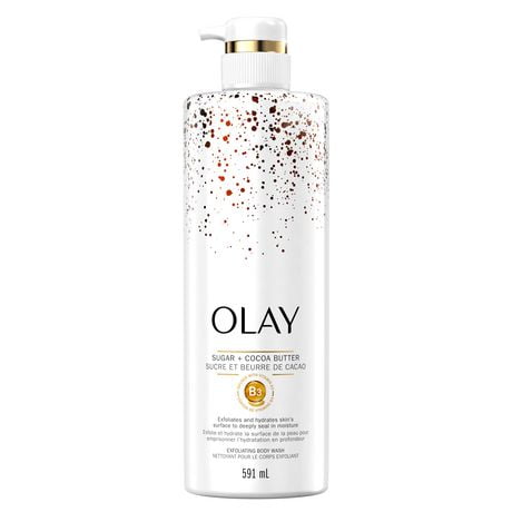 Nettoyant pour le corps exfoliant et hydratant Olay avec sucre, beurre de cacao et B3 591 mL