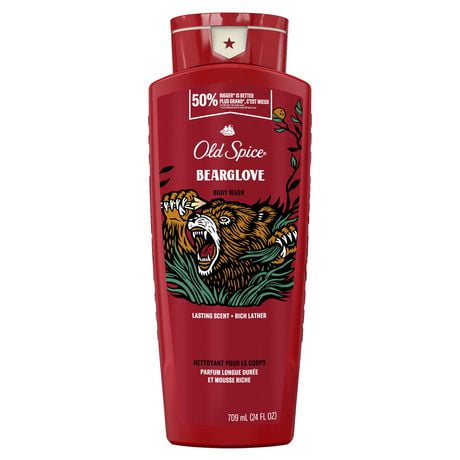 Old Spice Body Wash for Men, Bearglove, Long Lasting Lather, 709mL (24 fl oz)