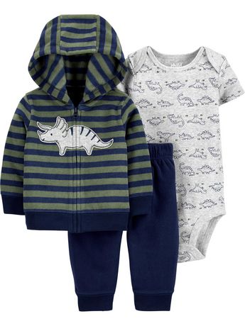 Child of Mine by Carter's Infant Boys' 3-Piece Cardigan Set- Dino ...