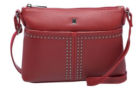 red studded crossbody bag