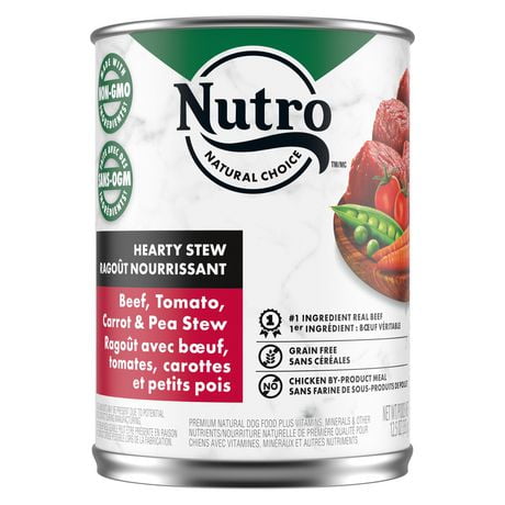 Nutro Grain Free Hearty Chunky Beef, Tomato, Carrot & Pea Stew Wet Dog Food, 355g