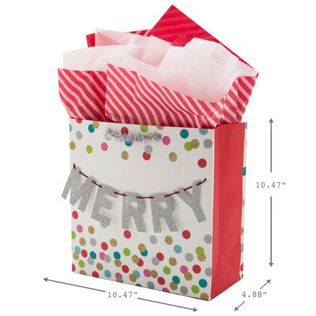 Hallmark Signature Large Christmas Gift Bag with Tissue Paper (White) | Walmart Canada