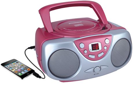 Sylvania Portable CD Player with AM/FM Radio Pink | Walmart Canada