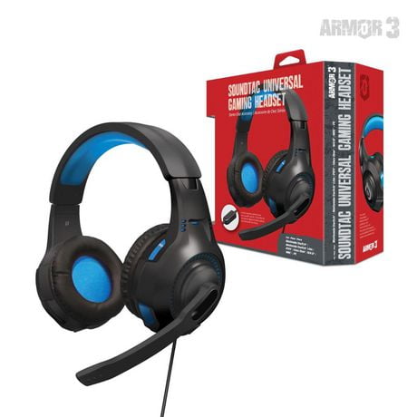SoundTac Universal Gaming Headset For PS5™/Xbox Series X®/Xbox Series S®/Nintendo Switch®/Nintendo Switch® Lite/ PS4®/Xbox One®/Wii U®/PC/Mac® (Blue) - Armor3