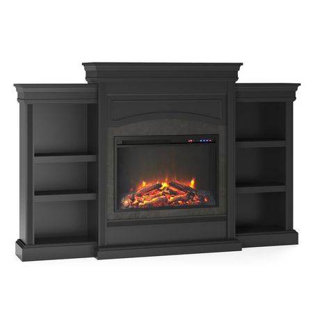 Ameriwood Home Lamont Mantel Fireplace  Black