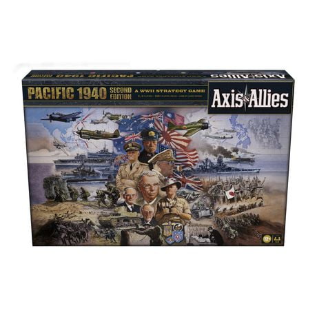 Avalon Hill Axis & Allies Pacific 1940 2e édition, jeu de stratégie, Seconde Guerre avec très grand plateau de jeu, 2 à 4 joueurs, dès 12 ans