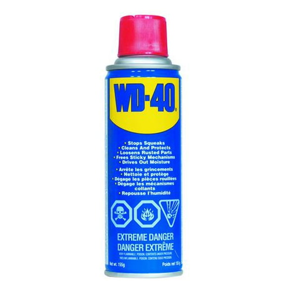 WD-40 155g Multi-Use Product to drive out moisture, Stops squeaks -155g