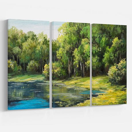 Design Art Summer Day Lake in Forest Canvas Print | Walmart Canada