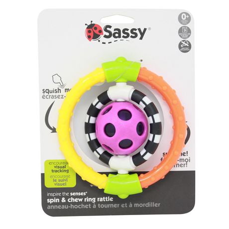 Sassy® Spin & Chew Ring Hochet Le cadeau idéal pour bébé!