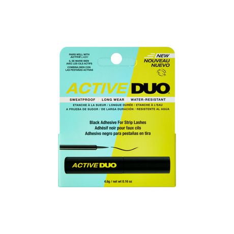 Active Duo - Black Adhesive - Sweatproof - Long Wear - Water-Resistant - 0.16 FL OZ