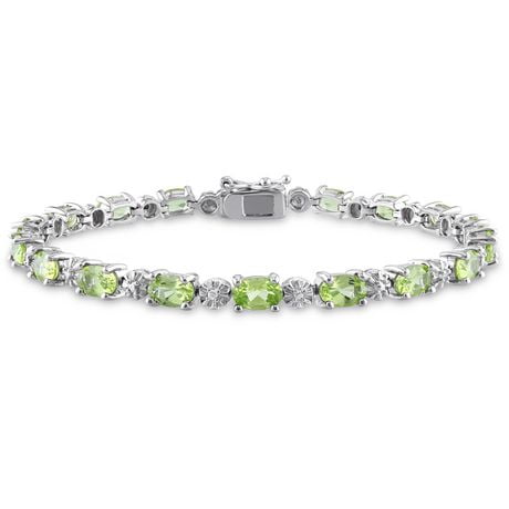 peridot and diamond bracelet