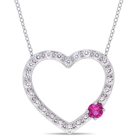 925 Argent 1//8ct Noir /& Blanc Diamant Cœur Collier