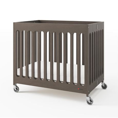 Boutique Compact Folding Mini Crib, Gray