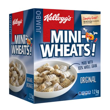 Kellogg's Mini-Wheats Cereal Original, 1200g Jumbo | Walmart Canada