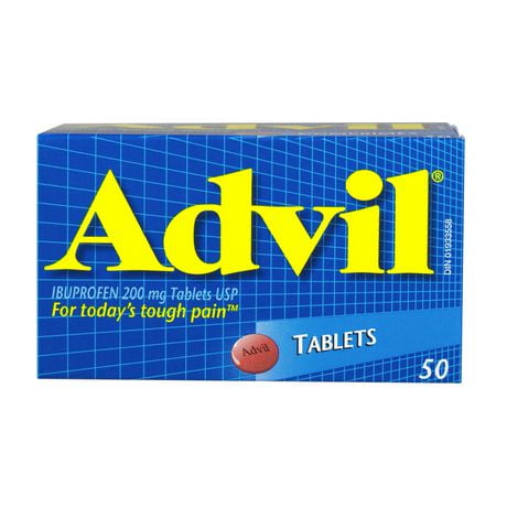 Advil Tablets 50's, Ibuprofen 200 mg Pain reliever/Fever reducer
