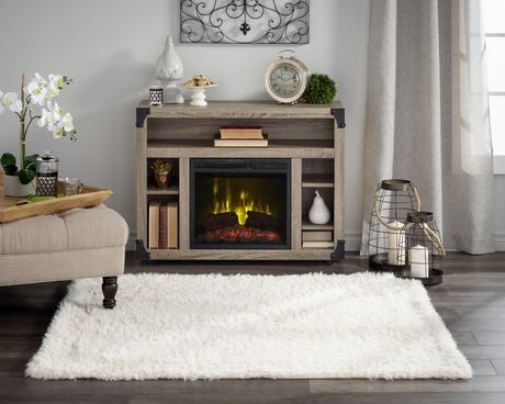 Chelsea Tv Stand Electric Fireplace By Cᶟ Distressed Oak