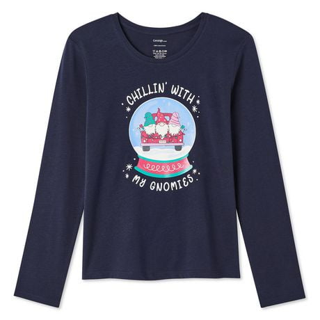 George Girls' Holiday Long Sleeve Tee