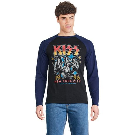 T-shirt raglan Kiss pour hommes