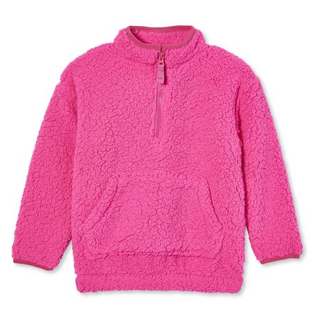 George Toddler Girls' Quarter-Zip Sherpa Popover | Walmart Canada