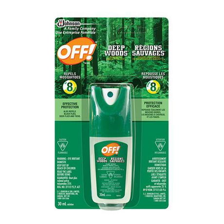 OFF! Deep Woods 25% Deet Insect Repellent Pump Spray, Travel Size, 30ml
