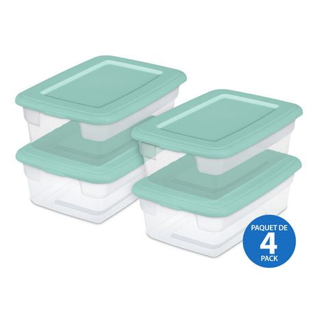 Sterilite Set Of (4) 11.4L Boxes- Aqua- 4 PK | Walmart Canada