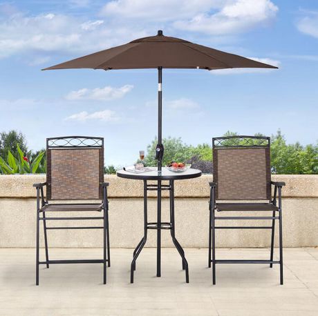 Outsunny 4pcs Sling Folding Patio Dining Set Outdoor Furniture Garden   6000203130972 