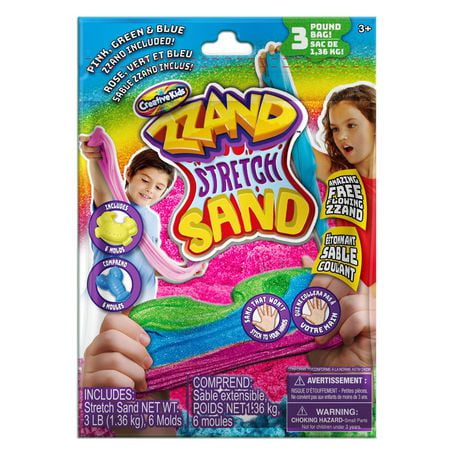 Stretch Zzand  - 3 Colors, Kinetic Sand