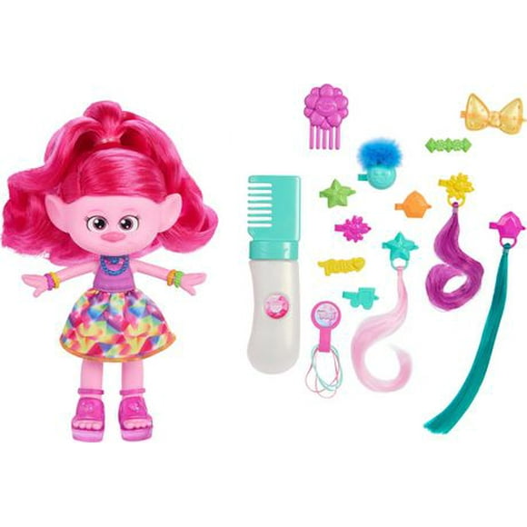 DreamWorks Trolls Band Together Hair-tastic Queen Poppy Fashion Doll & 15+ Hairstyling Accessories, Ages 3+