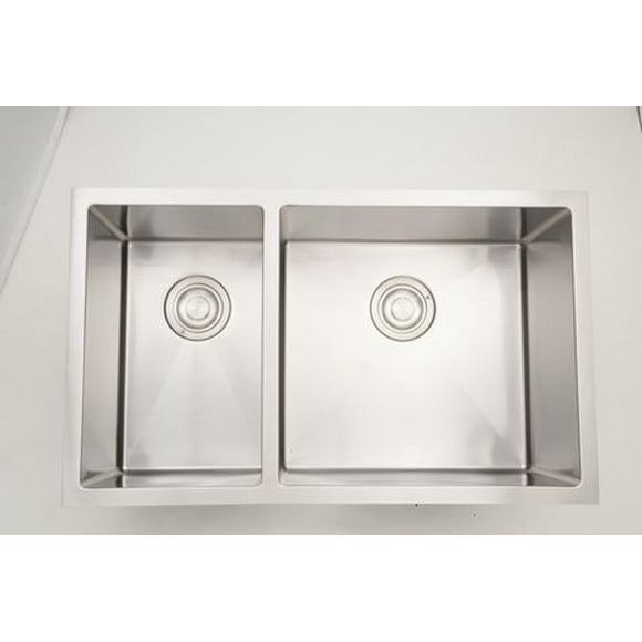 American Imaginations 32-in. W CSA Approved Stainless Steel Kitchen Sink With 2 Bowl And 18 Gauge AI-27503