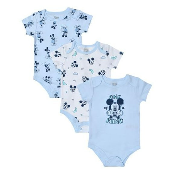 Disney Mickey Mouse Organic Cotton 3pc Bodysuit Set for Boys, SIZE: 0M - 6/12M