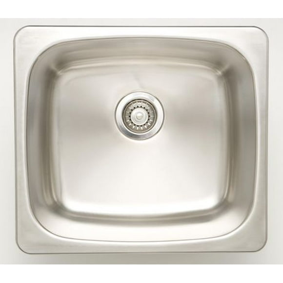 American Imaginations 20-in. W CSA Approved Chrome Laundry Sink With 1 Bowl And 18 Gauge AI-27592