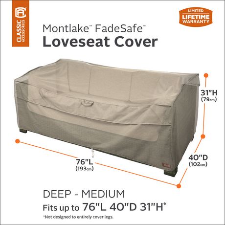 Classic Accessories Montlake Fadesafe Deep Seated Patio Sofa