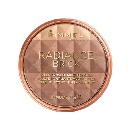 Rimmel Radiance Brick, ultra-fine, multi-tonal bronzing powder, soft shimmer effects, glamorous, healthy looking glow, 100% Cruelty-free, For a radiant, sun-kissed glow