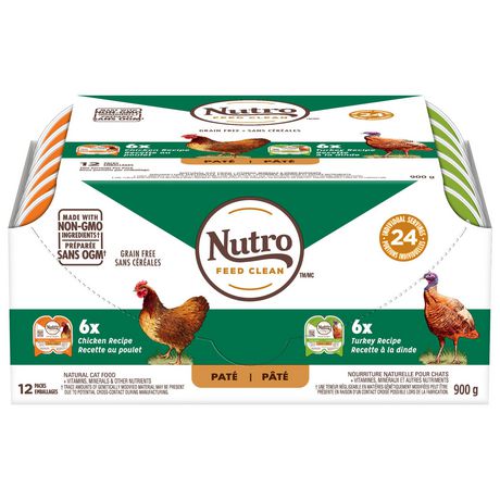 Nutro Perfect Portions Chicken & Turkey Pat Variety Pack Wet Cat Food 12 Pack