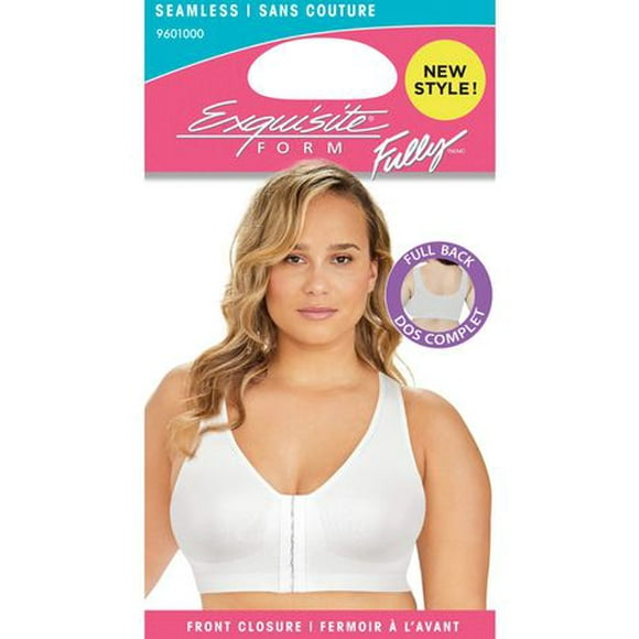Exquisite Form  #9601000 FULLY Seamless Full-Coverage Bra, Wire-Free, Front Closure, Available Sizes - M - 3XL