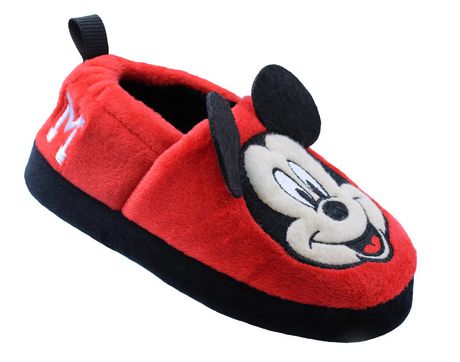 Toddler Boys Mickey Mouse Gingham Slippers