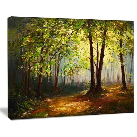 Design Art Summer Forest Canvas Print