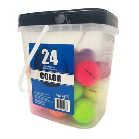 Chaudière de balles de golf de couleur mat, #10237 24 balles de golf recyclées